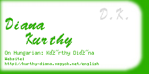 diana kurthy business card