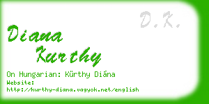 diana kurthy business card